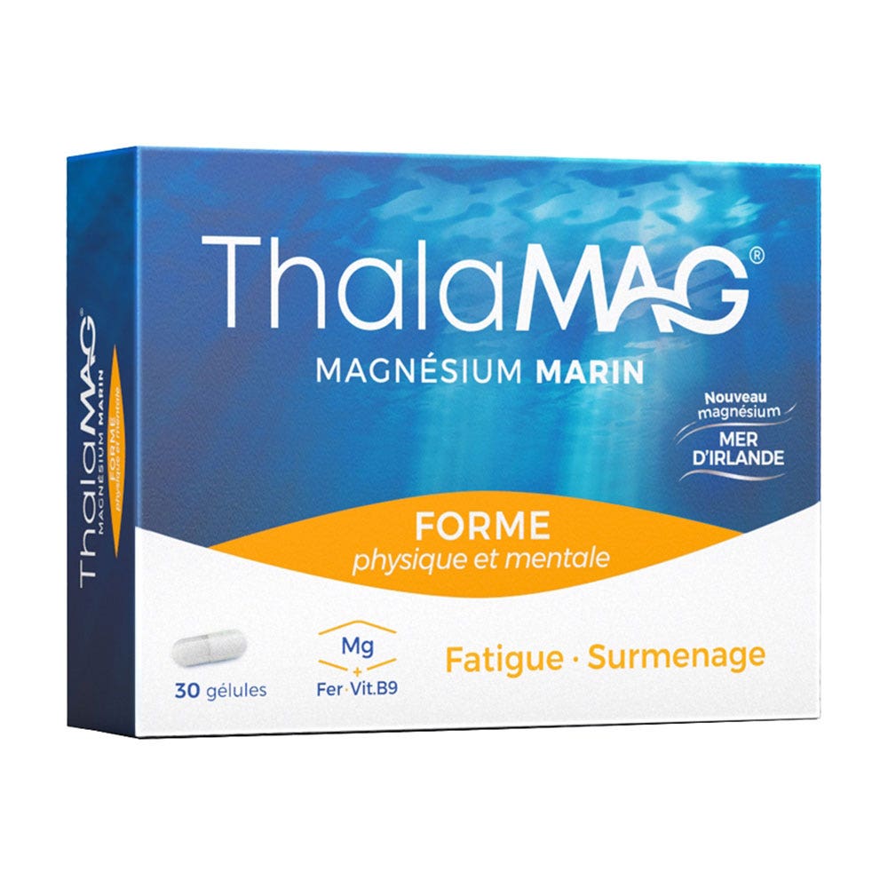 Forme Physique Et Mentale Magnesium Marin 30 Gelules Thalamag