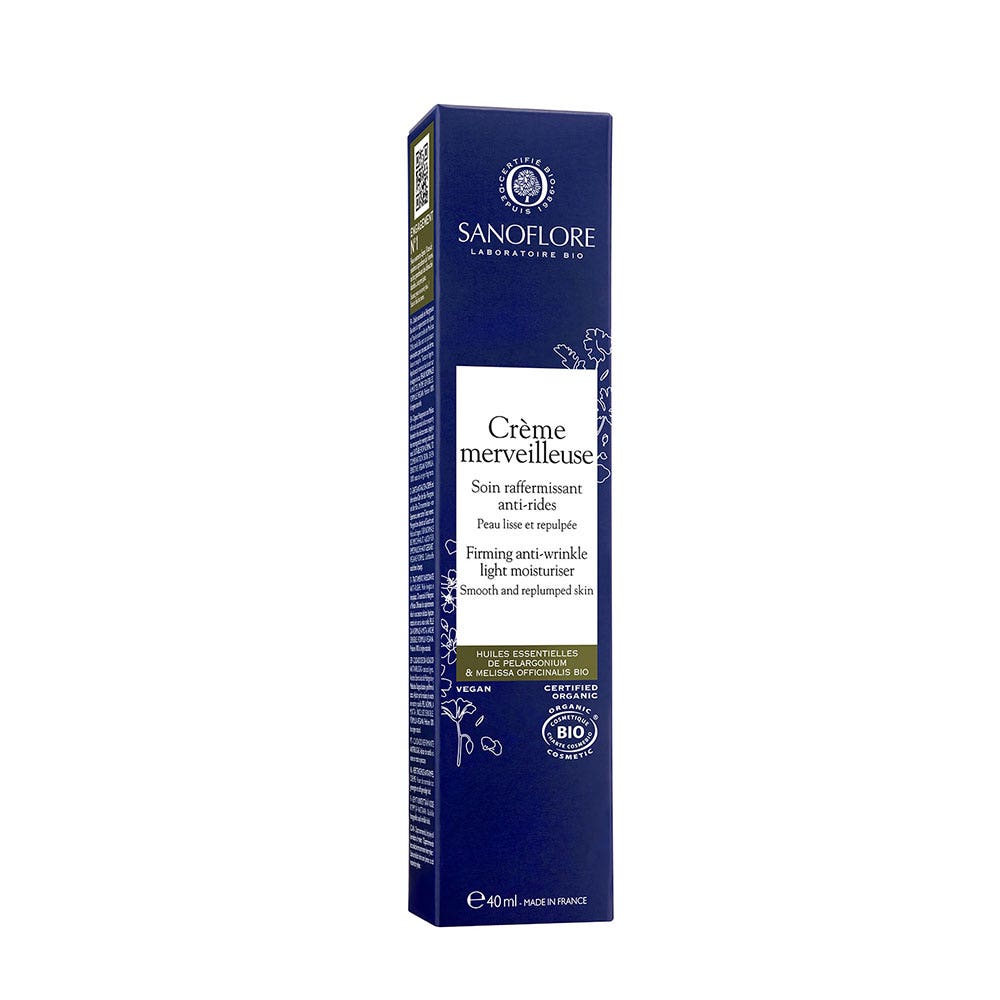 Crème anti rides visage de jour légère 40ml Merveilleuse Sanoflore