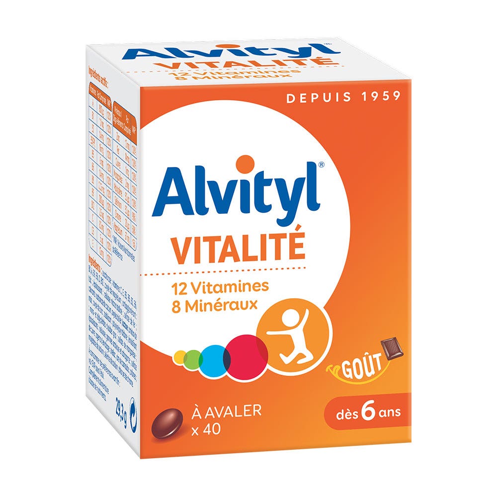 Vitamines 40 Comprimes Mineraux Alvityl