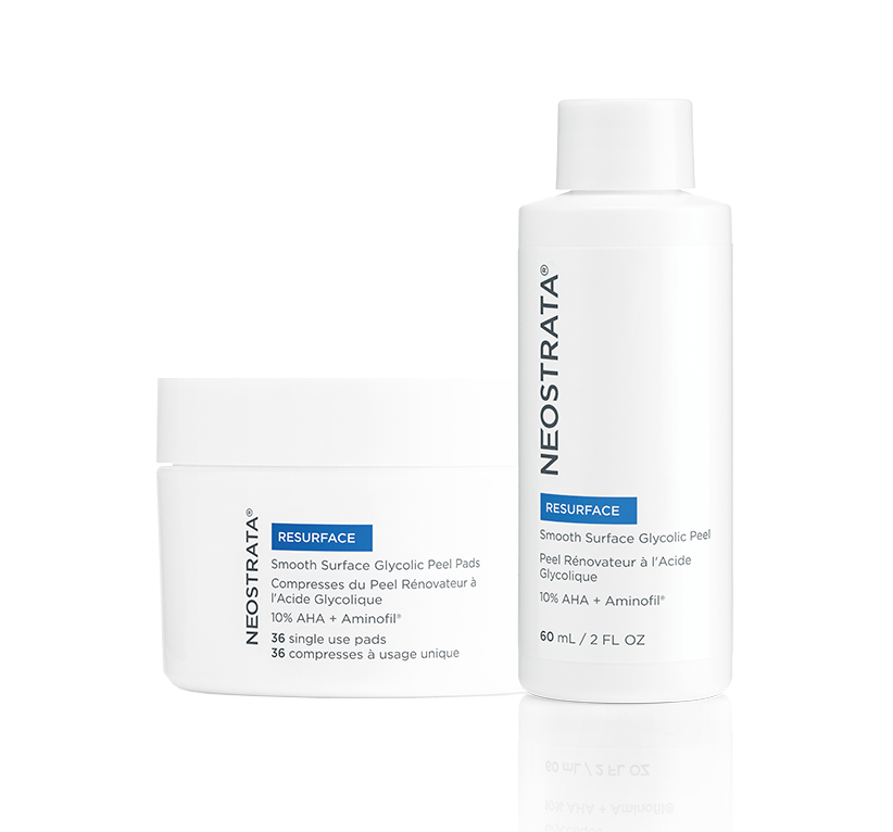 Peel Renovateur à l'Acide Glycolique 10% AHA + Compresses 60ml + 36 compresses à usage unique Resurface Neostrata