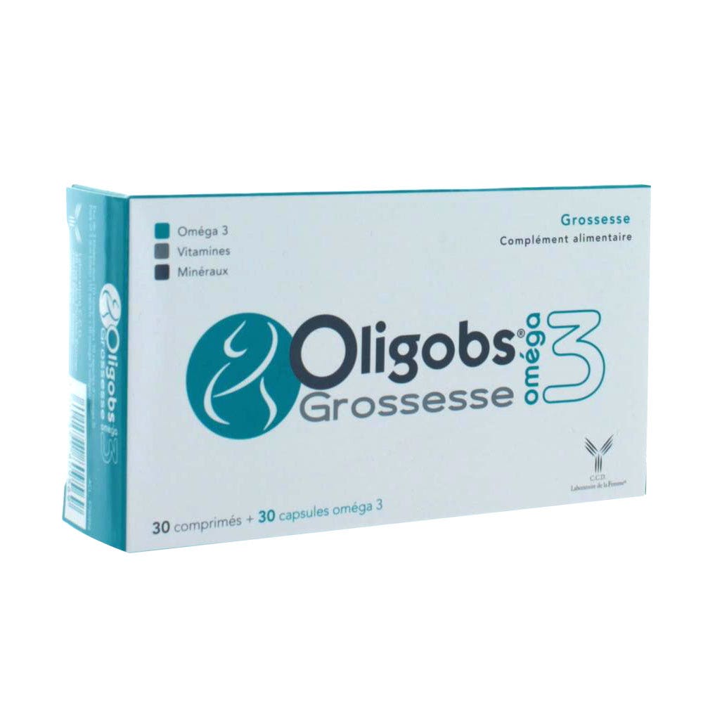 Grossesse Omega 3 30 Comprimes + 30 Capsules Omega 3 Oligobs Ccd