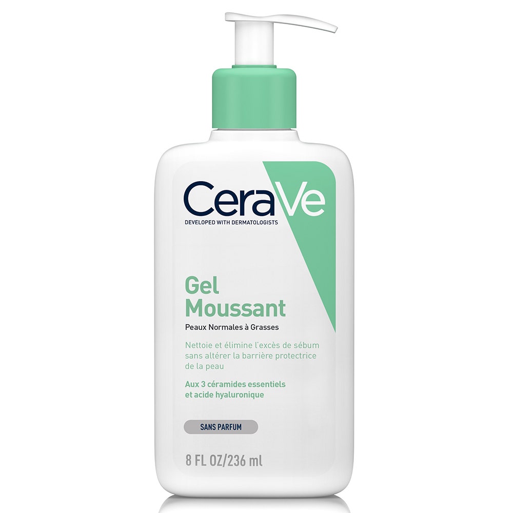 Gel Moussant Visage Et Cou Peaux Normales A Grasses 236ml Cleanse Visage Cerave