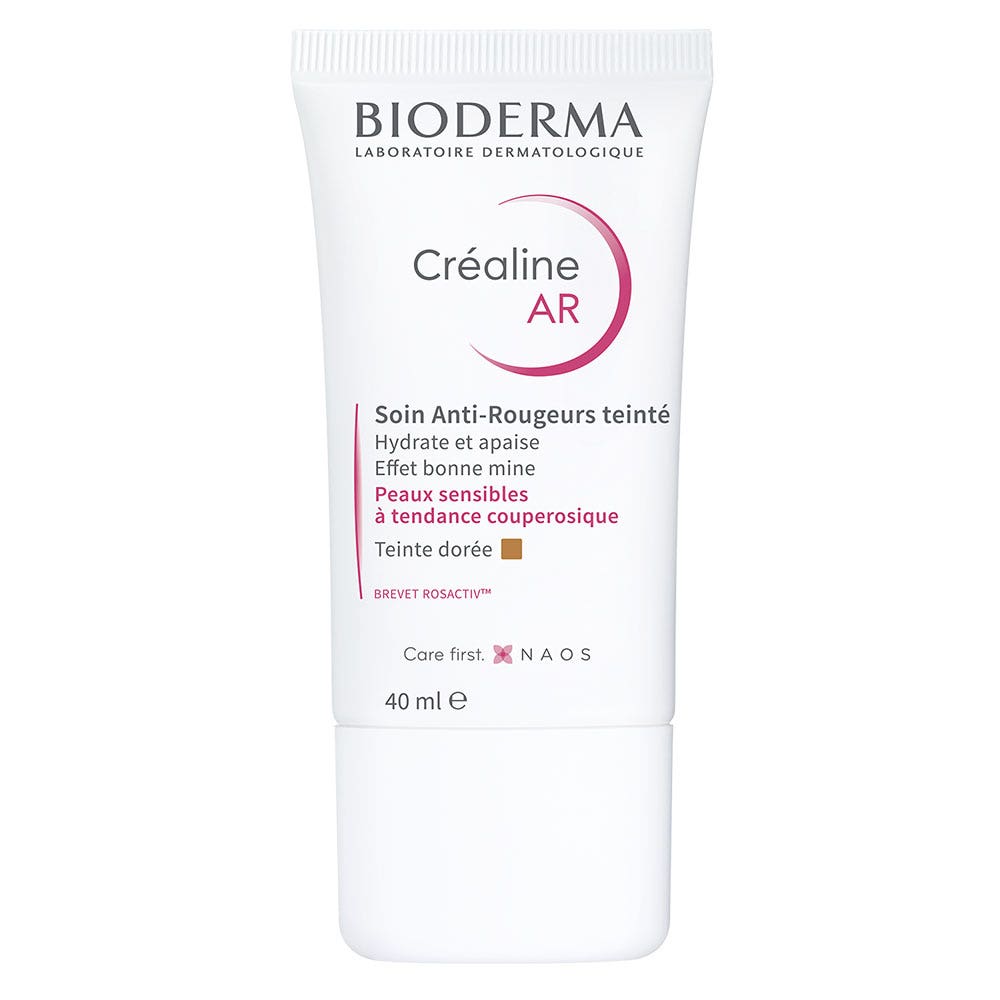 Crème Teintée Dorée Anti-Rougeurs 40ml Crealine Peaux Sensibles Bioderma