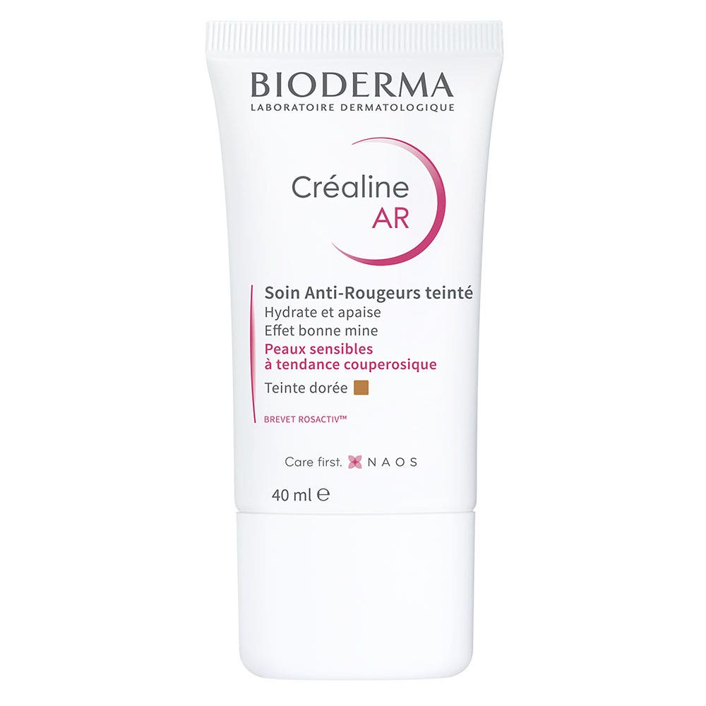 Bioderma Crealine Crème Teintée Dorée Anti-Rougeurs Peaux Sensibles 40ml