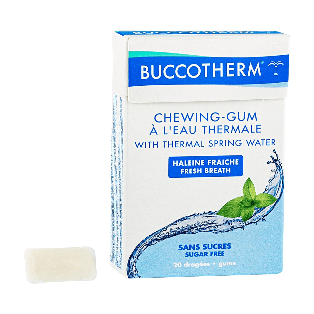 Buccotherm Chewing-gum Eau Thermale 20 Dragees Sans Sucres Menthe Forte