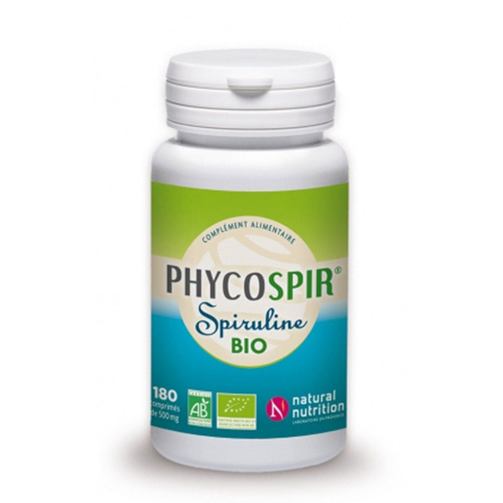 Spiruline Phycospir Bio 180 Comprimes Natural Nutrition