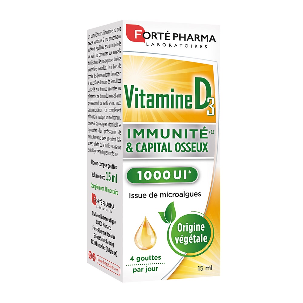Vitamine D3 15ml Compte-gouttes Forté Pharma