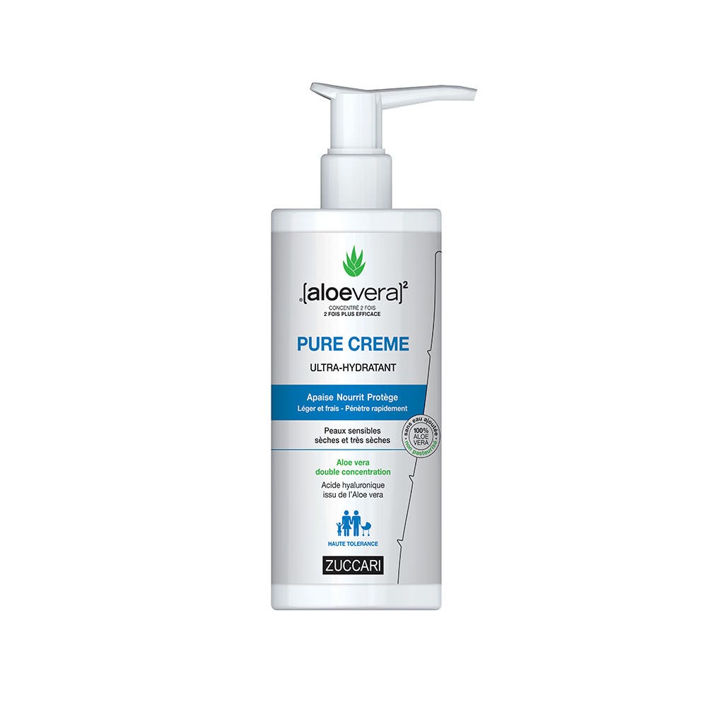 PURE CRЀME Ultra-hydratant Aloe vera et Acide hyaluronique 400ml [aloevera]2 Zuccari 400ml [aloevera]2 Zuccari