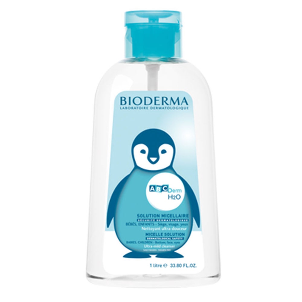 Eau Nettoyante Micellaire Bébé 1L Abcderm Peaux Sèches Bioderma
