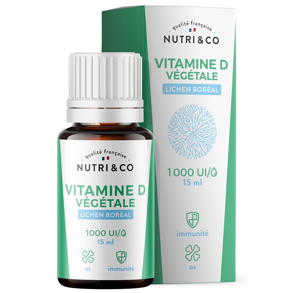 La Vitamine D Végétale 1000UI/Goutte 15ml Système Immunitaire NUTRI&CO