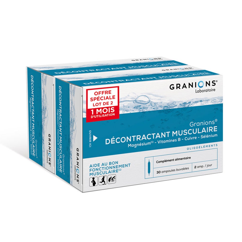 Granions Decontractant Musculaire 2x30 Ampoules