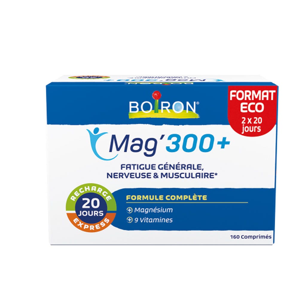 Magnesium 300+ 160 Comprimes Complements Boiron