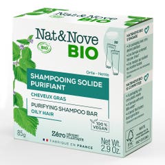 NAT&NOVE BIO Shampooing Solide Purifiant Certifié Bio Cheveux gras 85g
