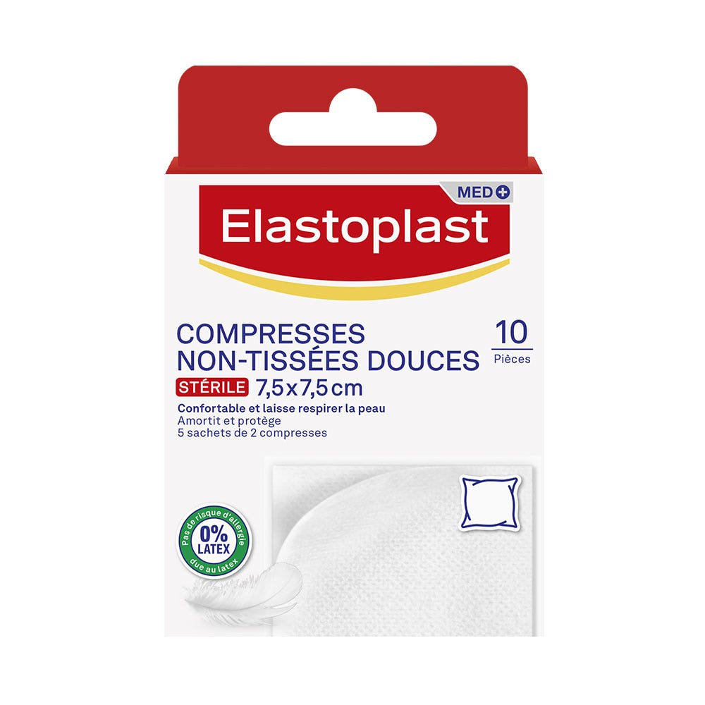 Elastoplast 1Er Secours Compresses non-tissées douces 10 compresses