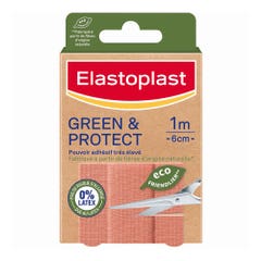 Elastoplast Green & Protect 0% Latex Bandes à découper 10x6 cm