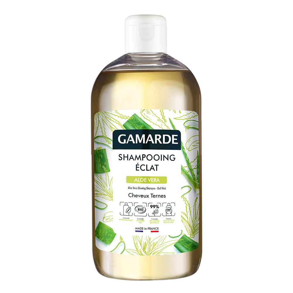 Gamarde Shampooing Eclat Bio Aloe Vera Cheveux Ternes 500ml