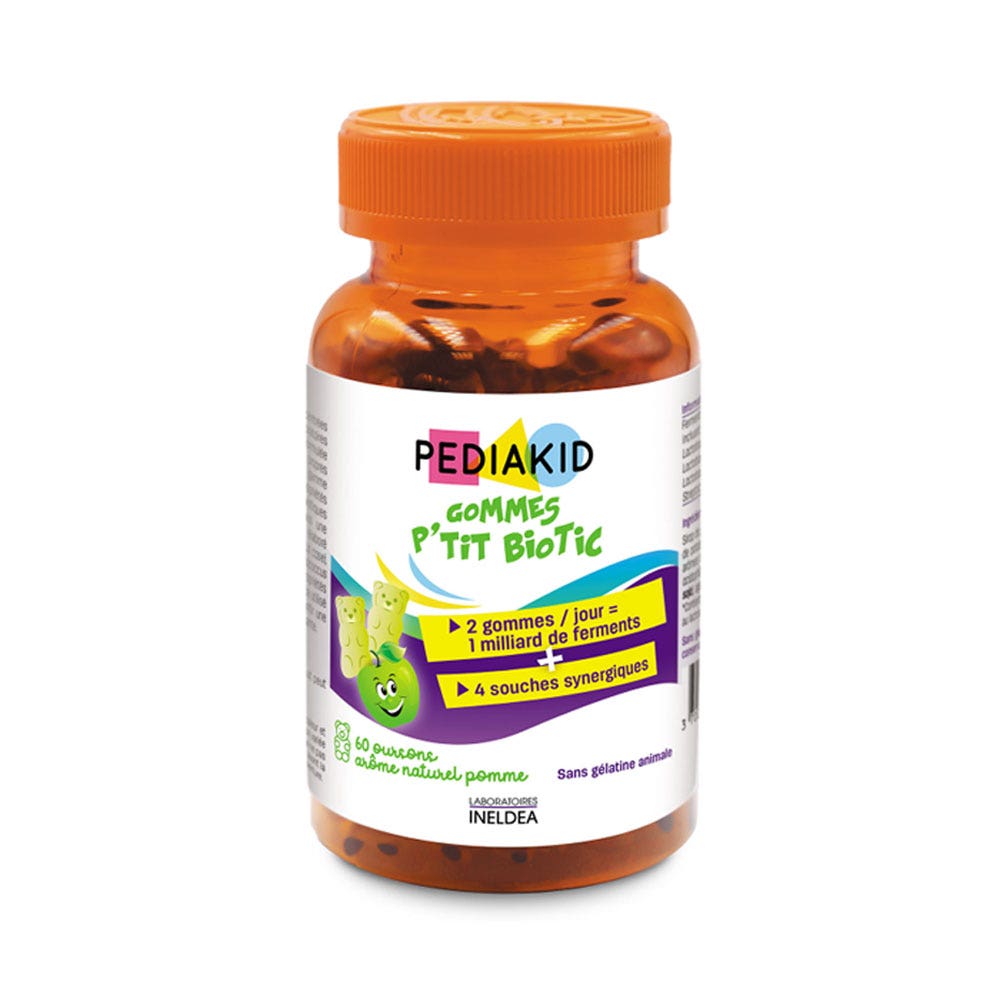 Pediakid P'tit Biotic Goût Pomme 60 gommes