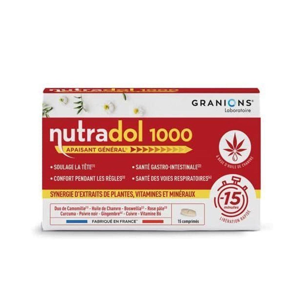 Granions Nutradol® 1000 Apaisant Général 15 comprimés