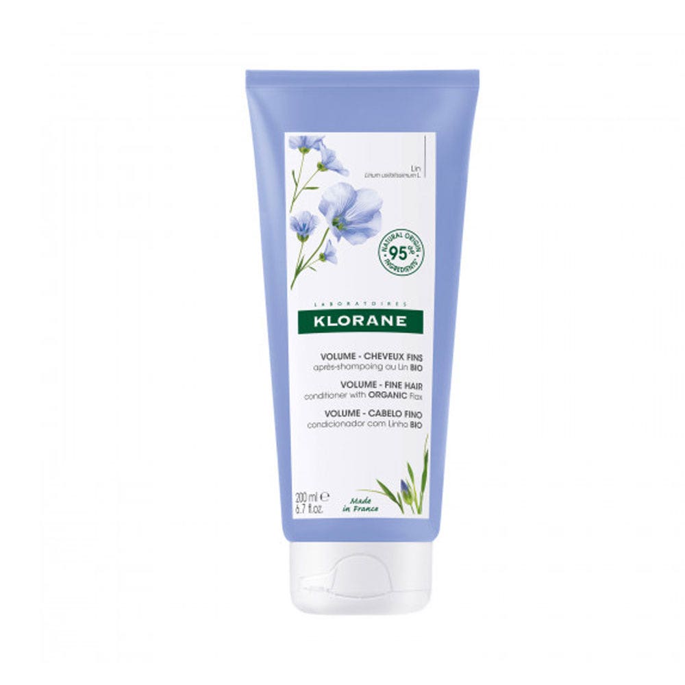 Klorane Lin Baume Après-shampoing Volume Cheveux fins Bio 200ml