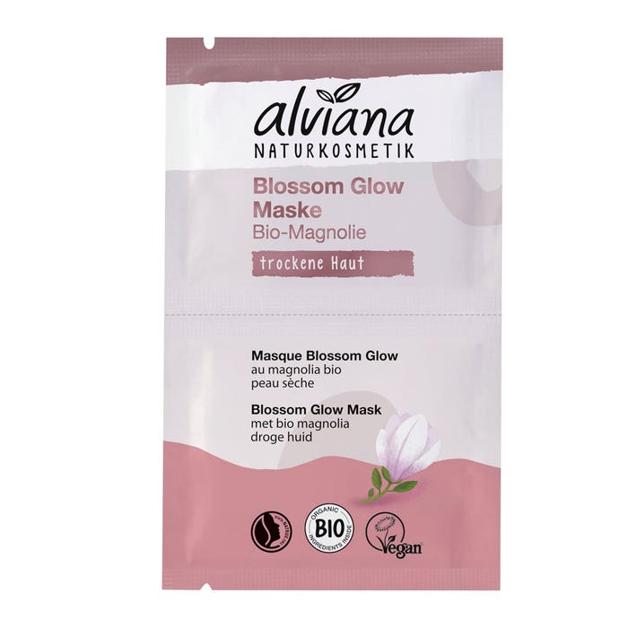 Masque Blossom Glow 2x7.5ml Magnolia Bio Peaux sèches Alviana