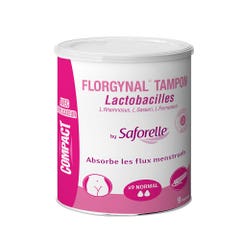 Saforelle Florgynal Tampons avec des Lactobacilles pour les règles Compact Normal avec Applicateur X9