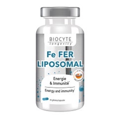 Biocyte Fe Fer Liposome 30 Gelules Longevite
