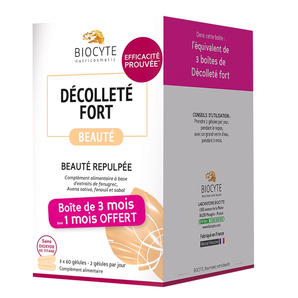 Biocyte Decolleté Fort Beauté Repulpée Repulpant 180 Gélules
