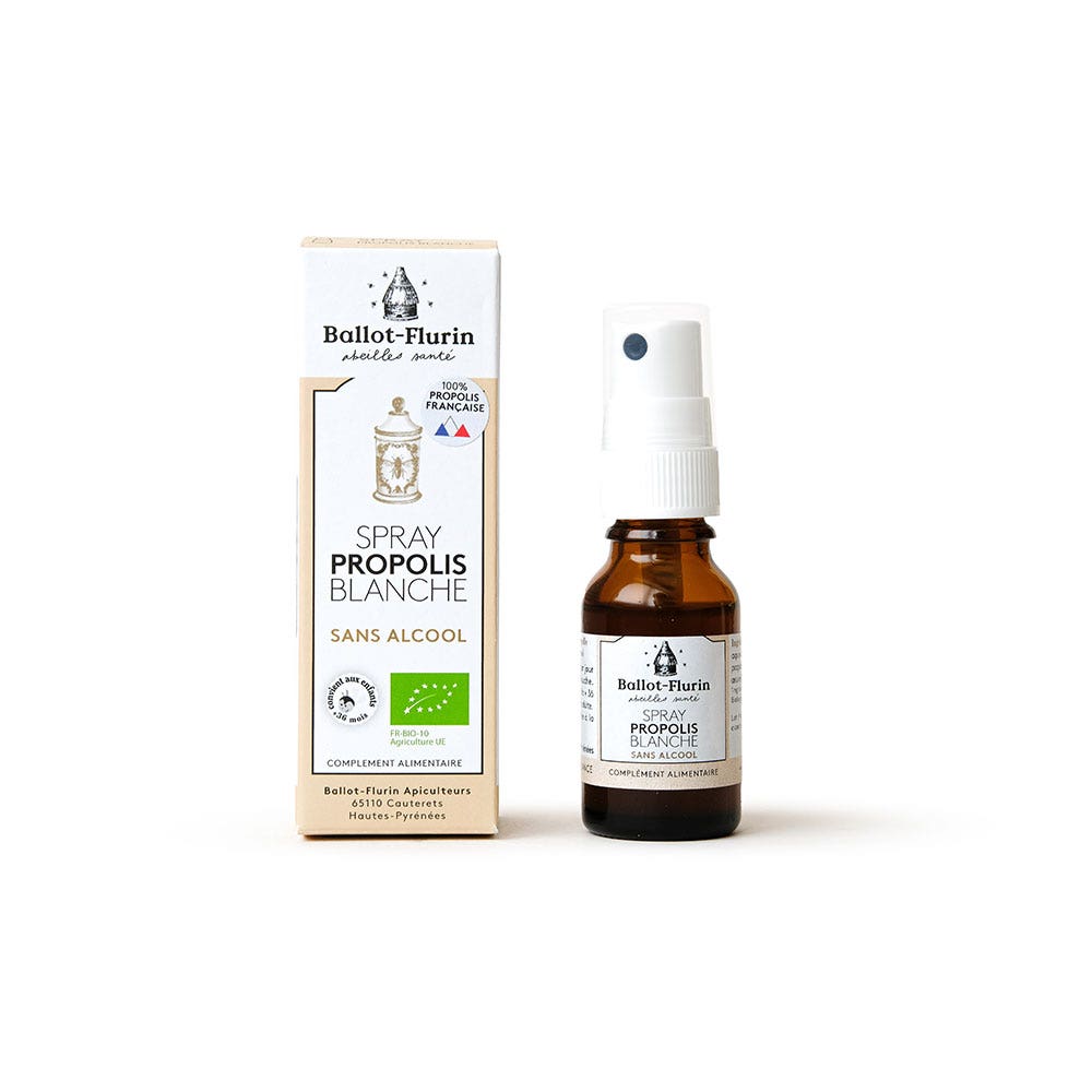Ballot-Flurin Spray Propolis Blanche Sans Alcool Bio 15ml
