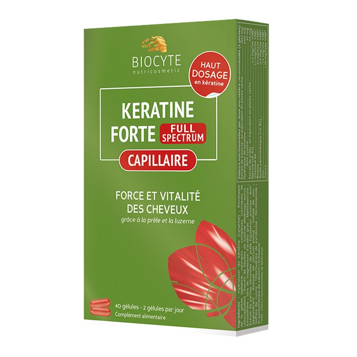 Keratine Forte Full Spectrum 40 Gelules Biocyte