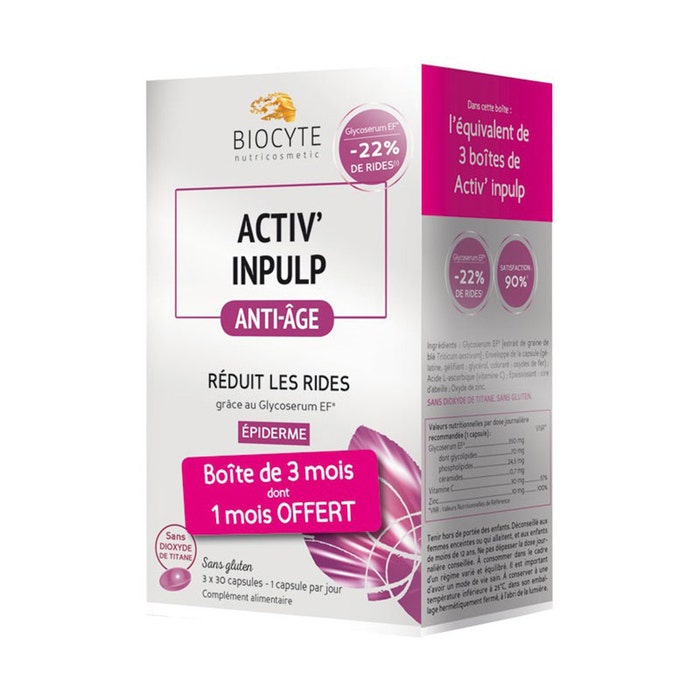 Biocyte Activ'inpulp Pack 90 Capsules Anti-âge