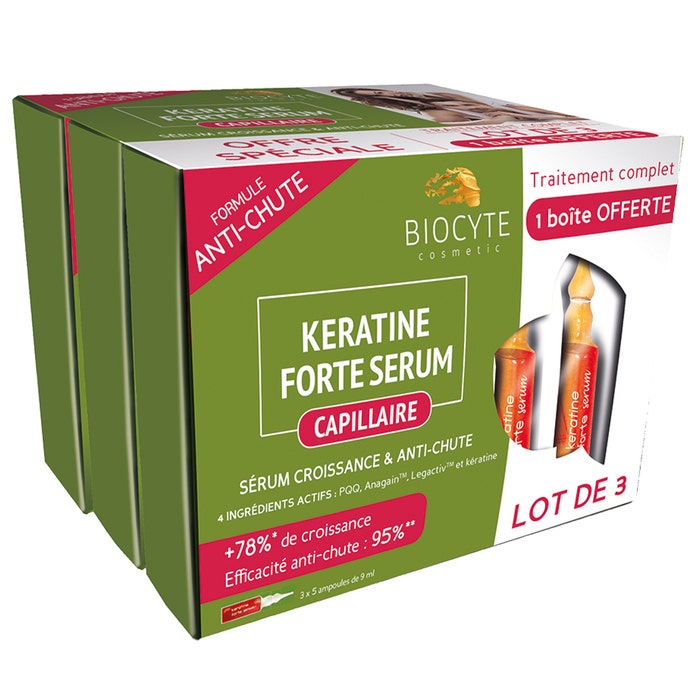 Biocyte Keratine Forte Serum Pack Ampoule 15x9ml