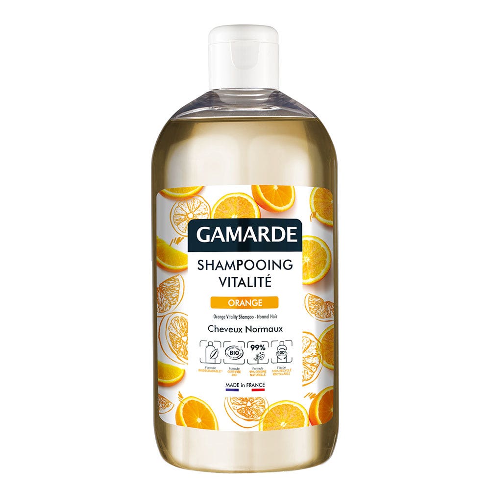Gamarde Shampooing Vitalite Bio Orange Cheveux Normaux 500ml