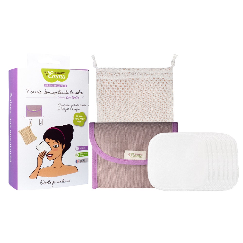 Les Tendances D'Emma Eco Belle Kit Mini Carres Démaquillants Eucalyptus x7