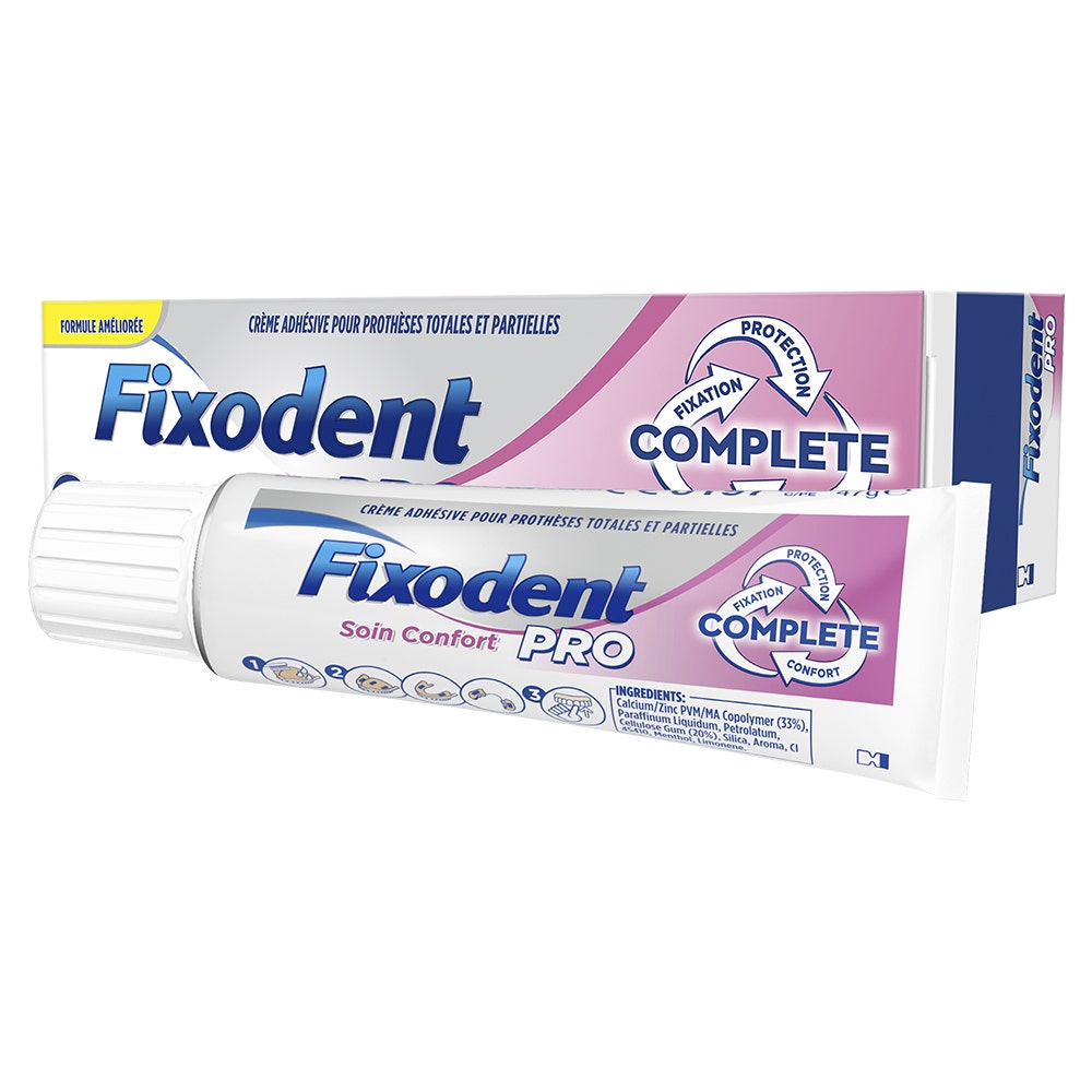 Fixodent Pro Crème Adhésive Complète Pour Prothèses Dentaires Soin ...