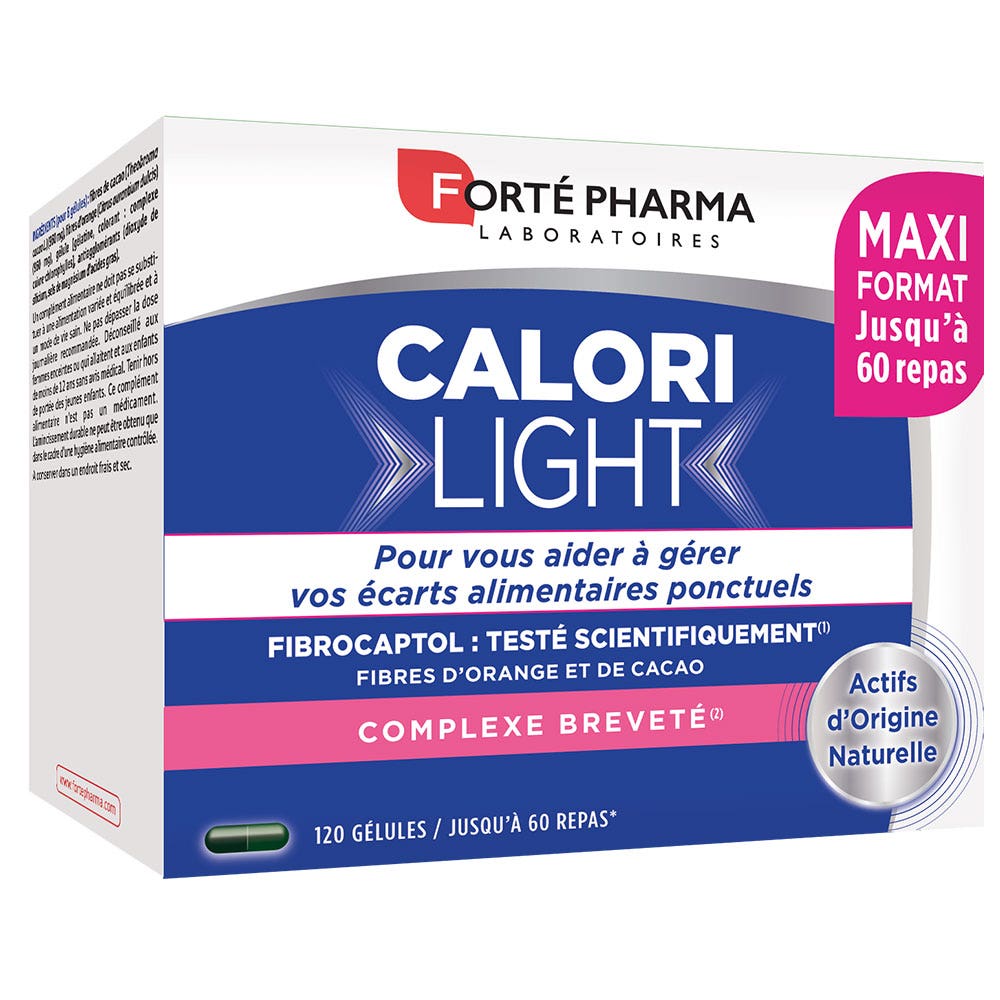 Forté Pharma CaloriLight Capteur de Graisses Fibres + Nopal 120 gélules