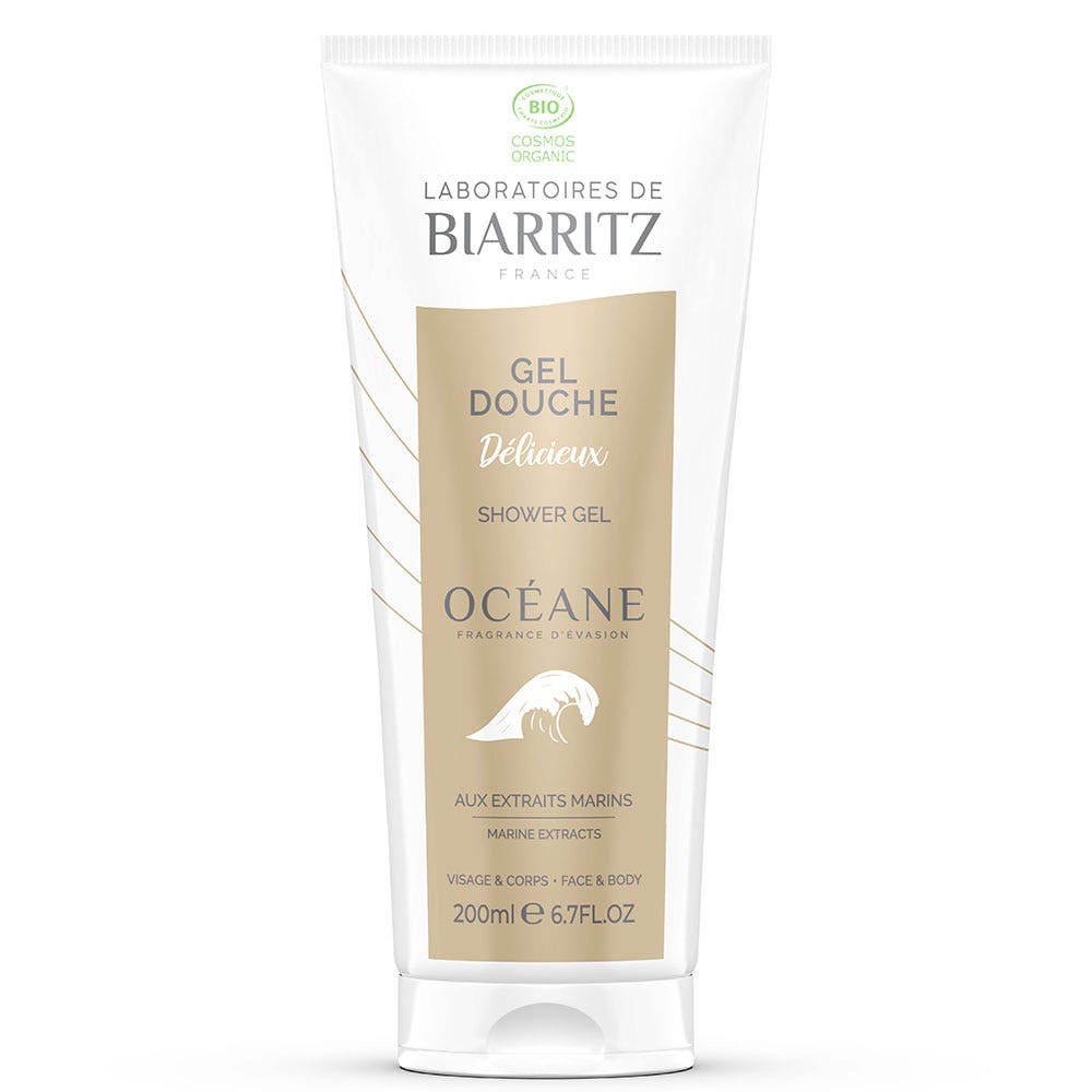 Laboratoires De Biarritz Océane Gel douche Délicieux Bio aux Extraits Marins 200ml