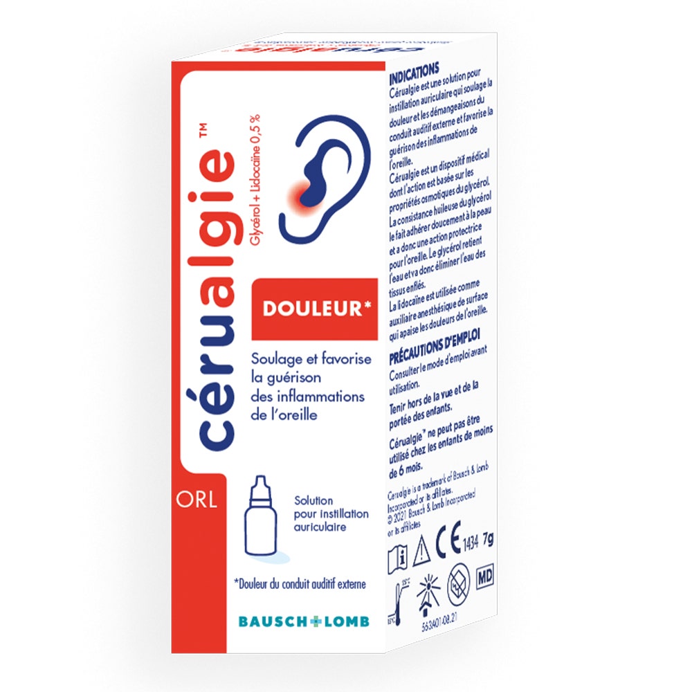 Bausch&Lomb Cerualgie Hygiène de l'Oreille 7g