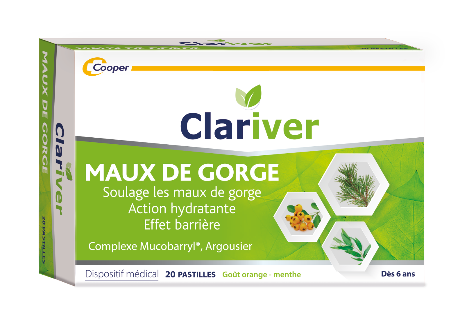 Clariver Maux de gorge 20 pastilles