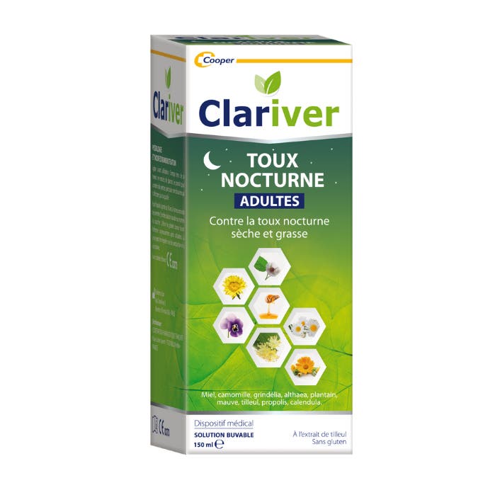 Clariver Sirop Toux Nocturne Adulte 150ml