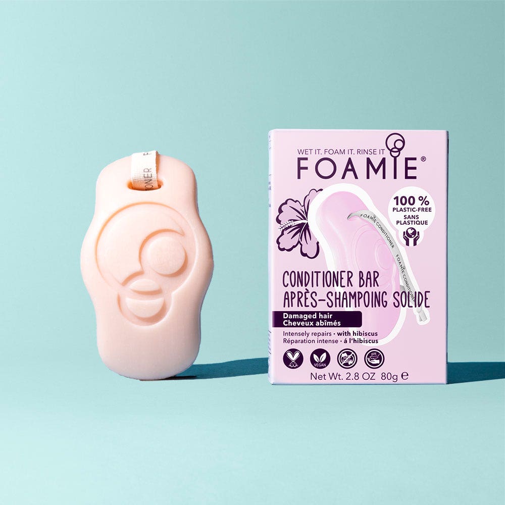 Foamie Hibiskiss Après shampooing solide Cheveux Abîmés 80g