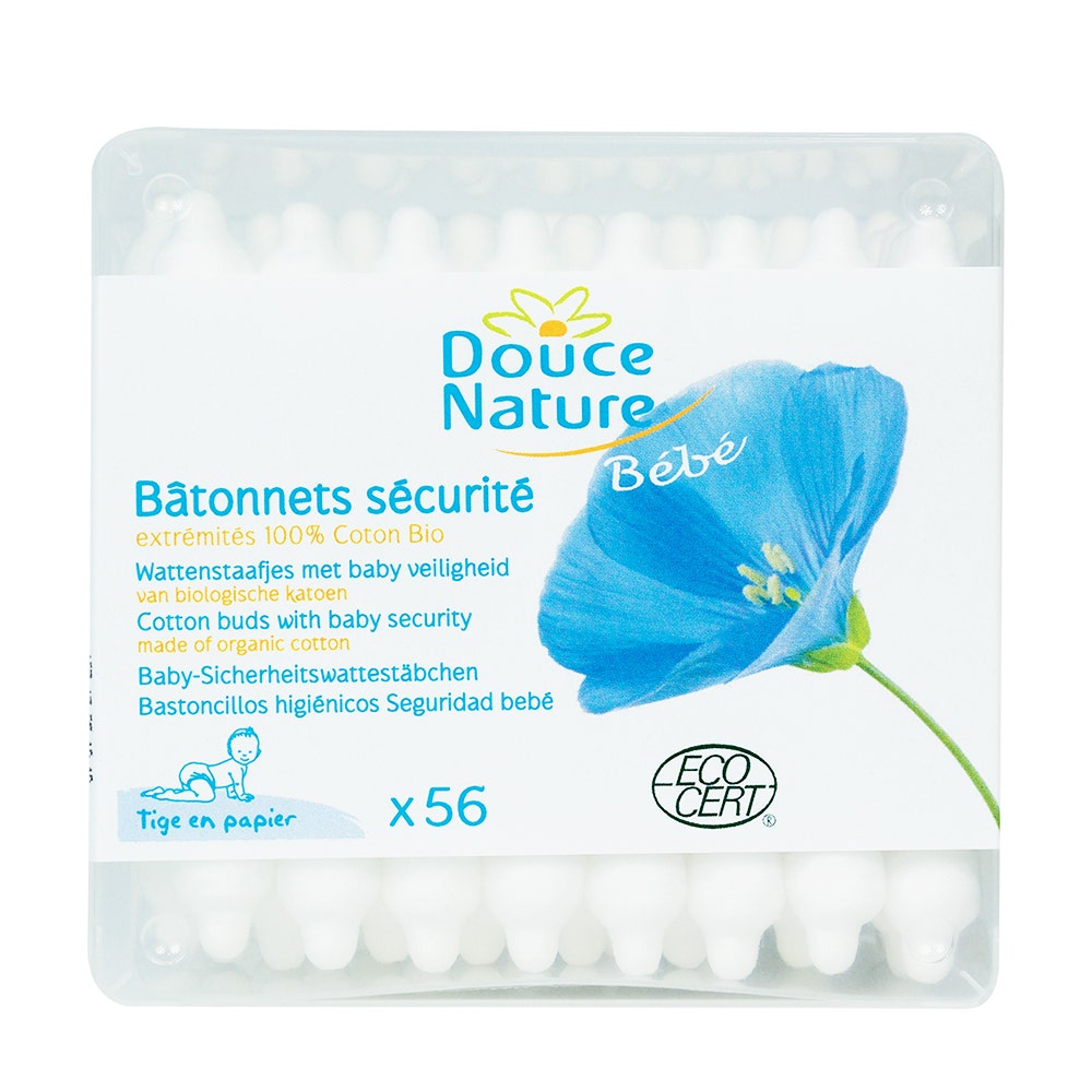 Douce Nature Batonnets d'oreilles sécurité bébé bio x60