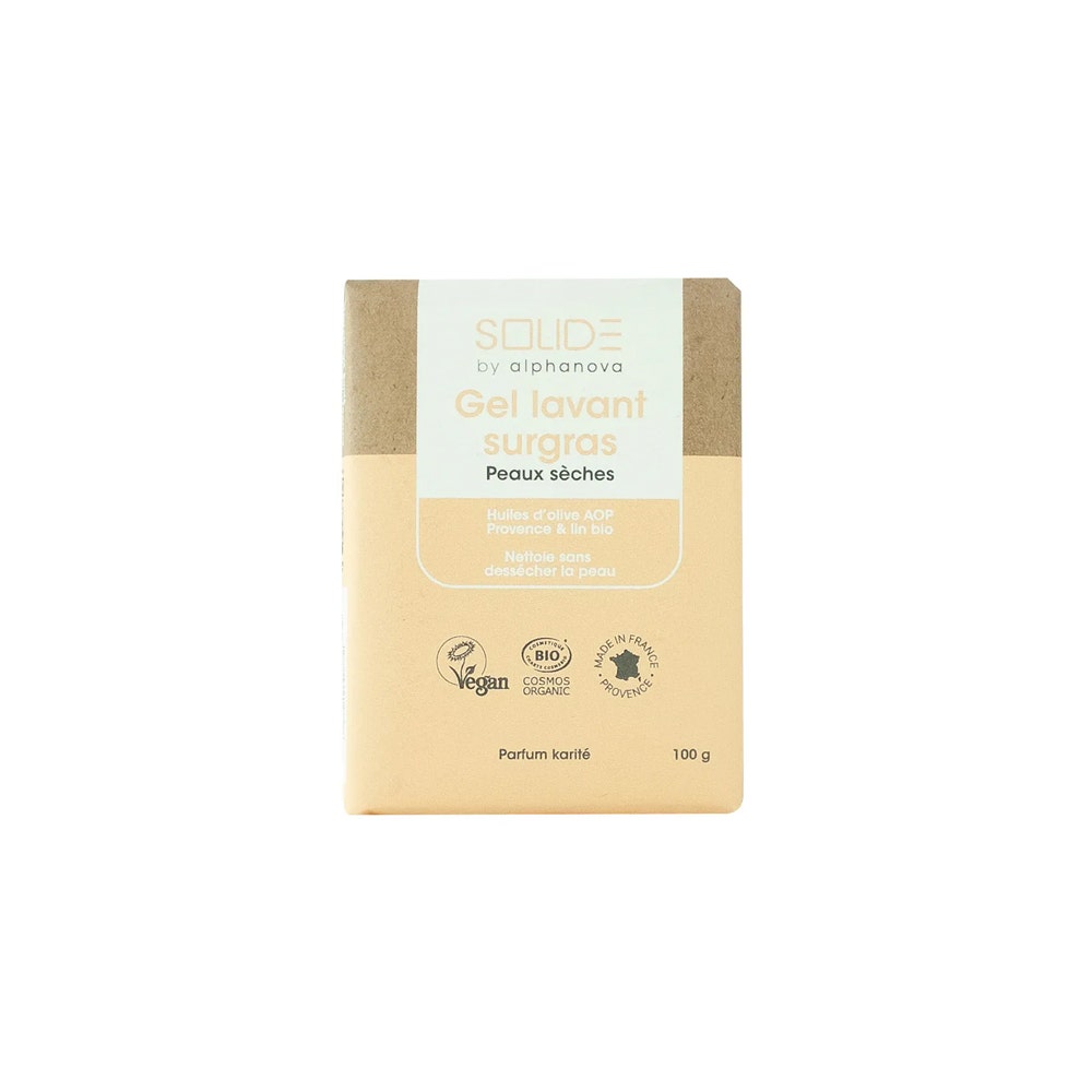 Alphanova Solide Gel Lavant Surgras Peaux Sèches 100g