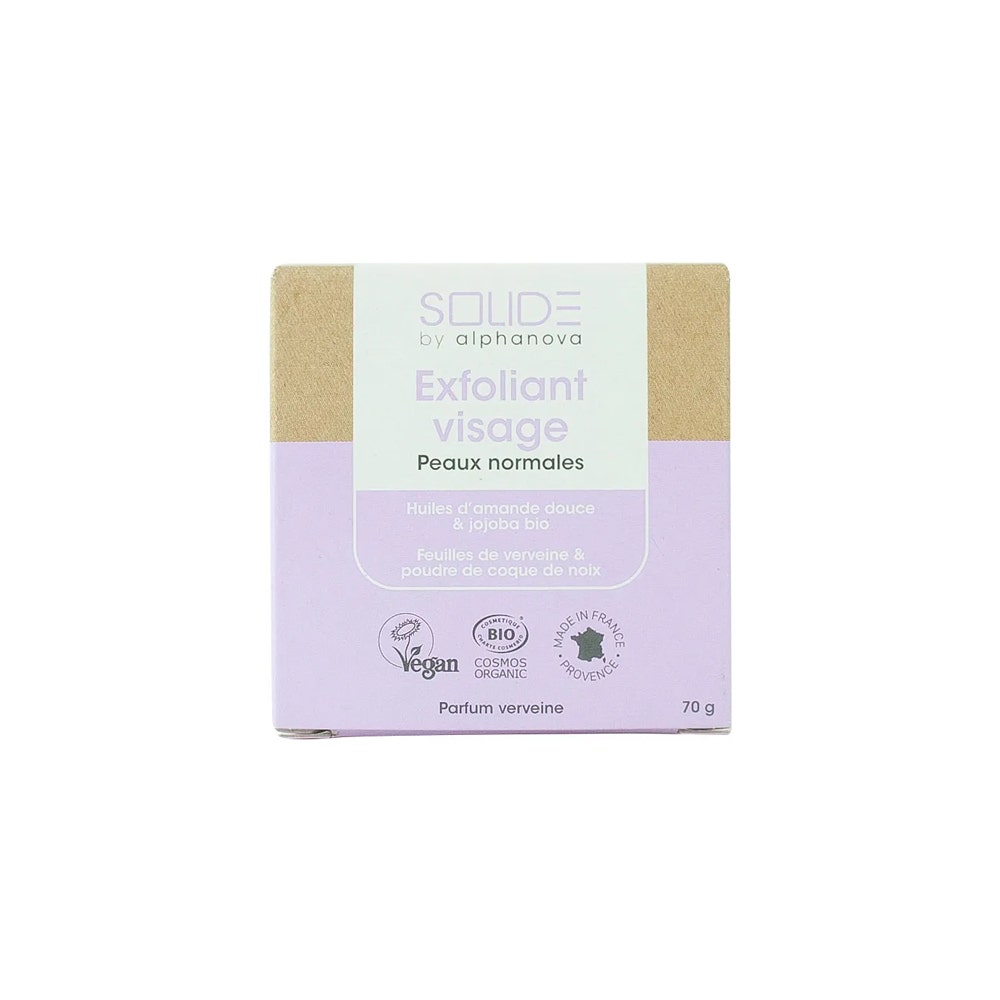Alphanova Solide Exfoliant Visage Peaux Normales 70g