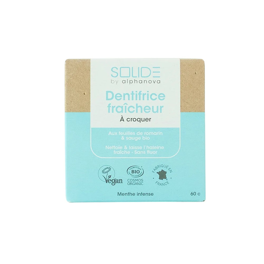 Alphanova Solide Dentifrice Fraîcheur A Croquer x60