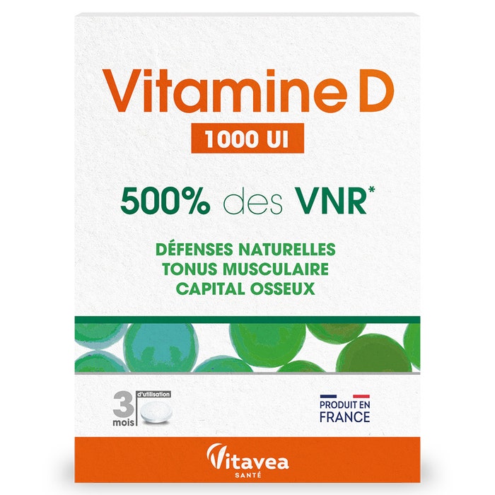 Vitamine D 1000 UI 90 comprimés Vitavea Santé
