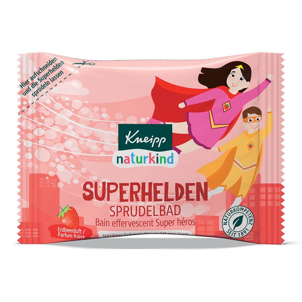 Kneipp Nature Kids Galet pour le Bain Super Héros Fraise 80g