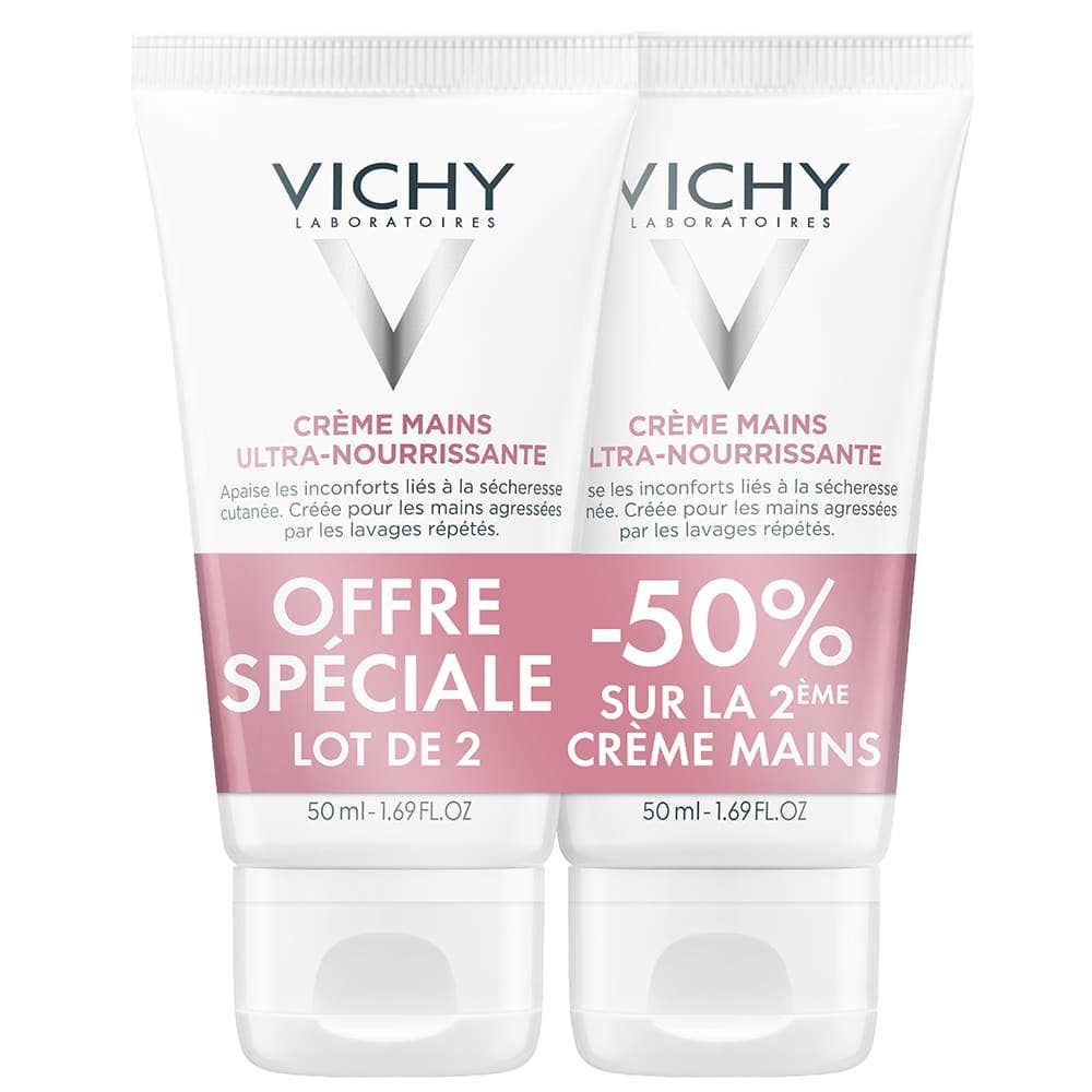 Vichy Crème mains ultra-nourrissante 2x50ml