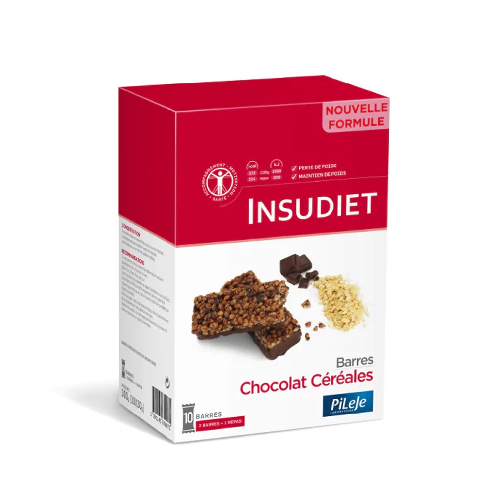 Insudiet Barre Chocolat Céréales x10