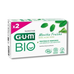 Gum Dentifrices protection quotidienne bio Fresh Mint 2x75ml