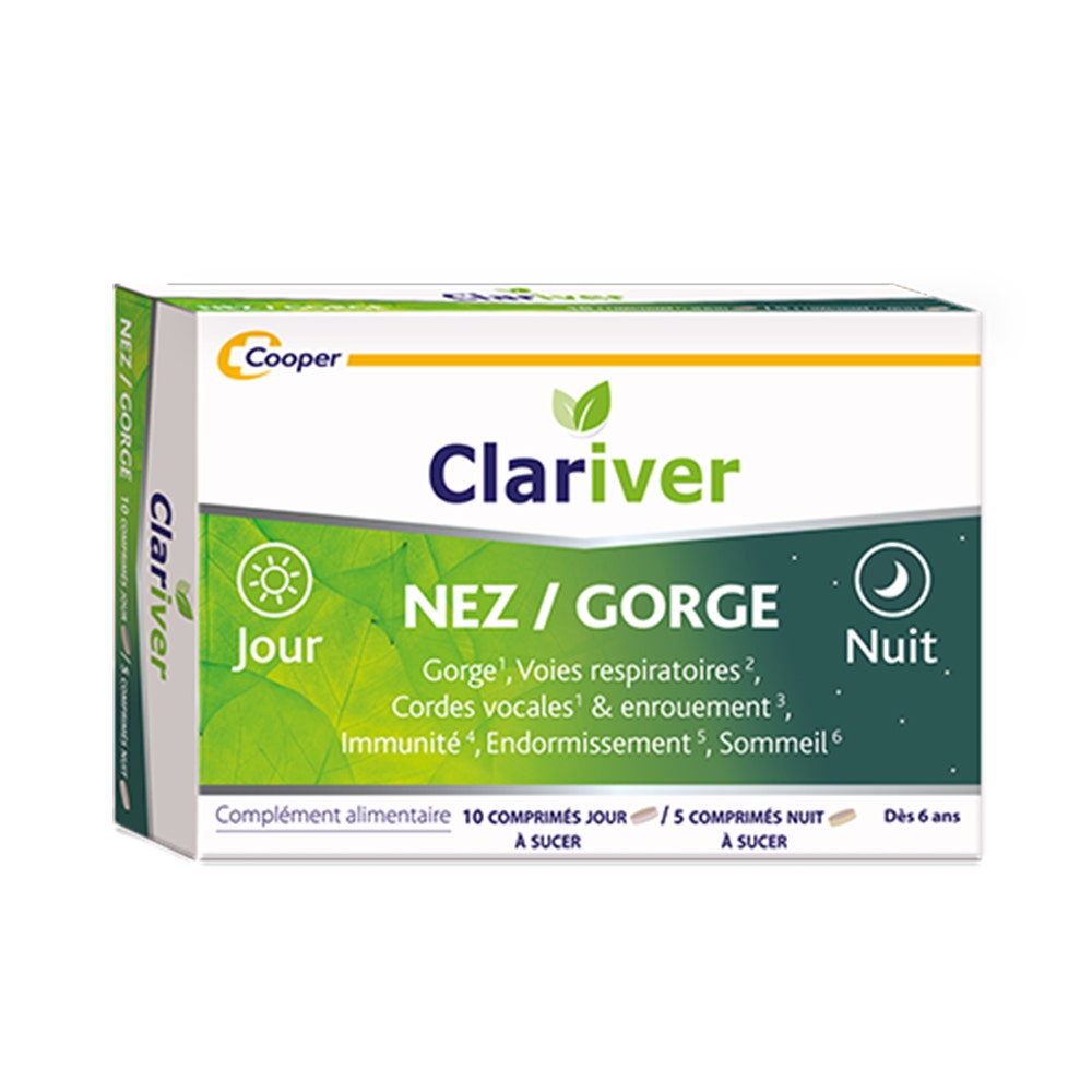 Clariver Nez / Gorge Jour et Nuit 15 comprimés